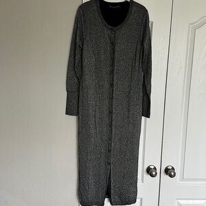 Peruvian Connection Metallic Long Cardigan